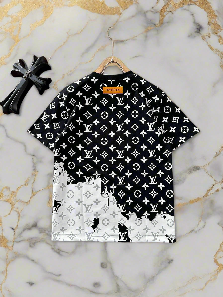 Тениска Louis Vuitton черно-бяла