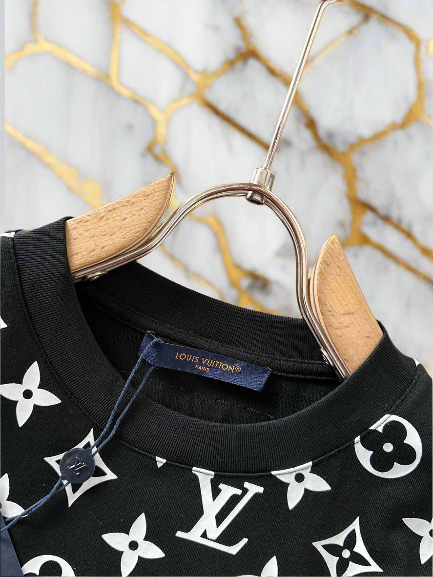 Тениска Louis Vuitton черно-бяла