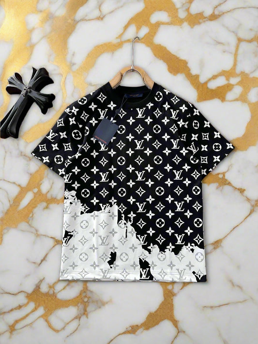 Тениска Louis Vuitton черно-бяла