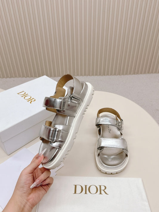 Сребърни сандали Dior